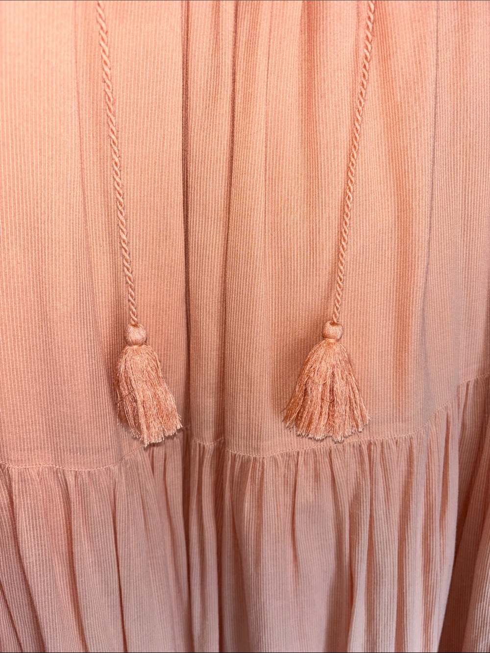 Ulla Johnson Peach Crochet-Trim Tiered Mini Dress - Picture 8 of 10